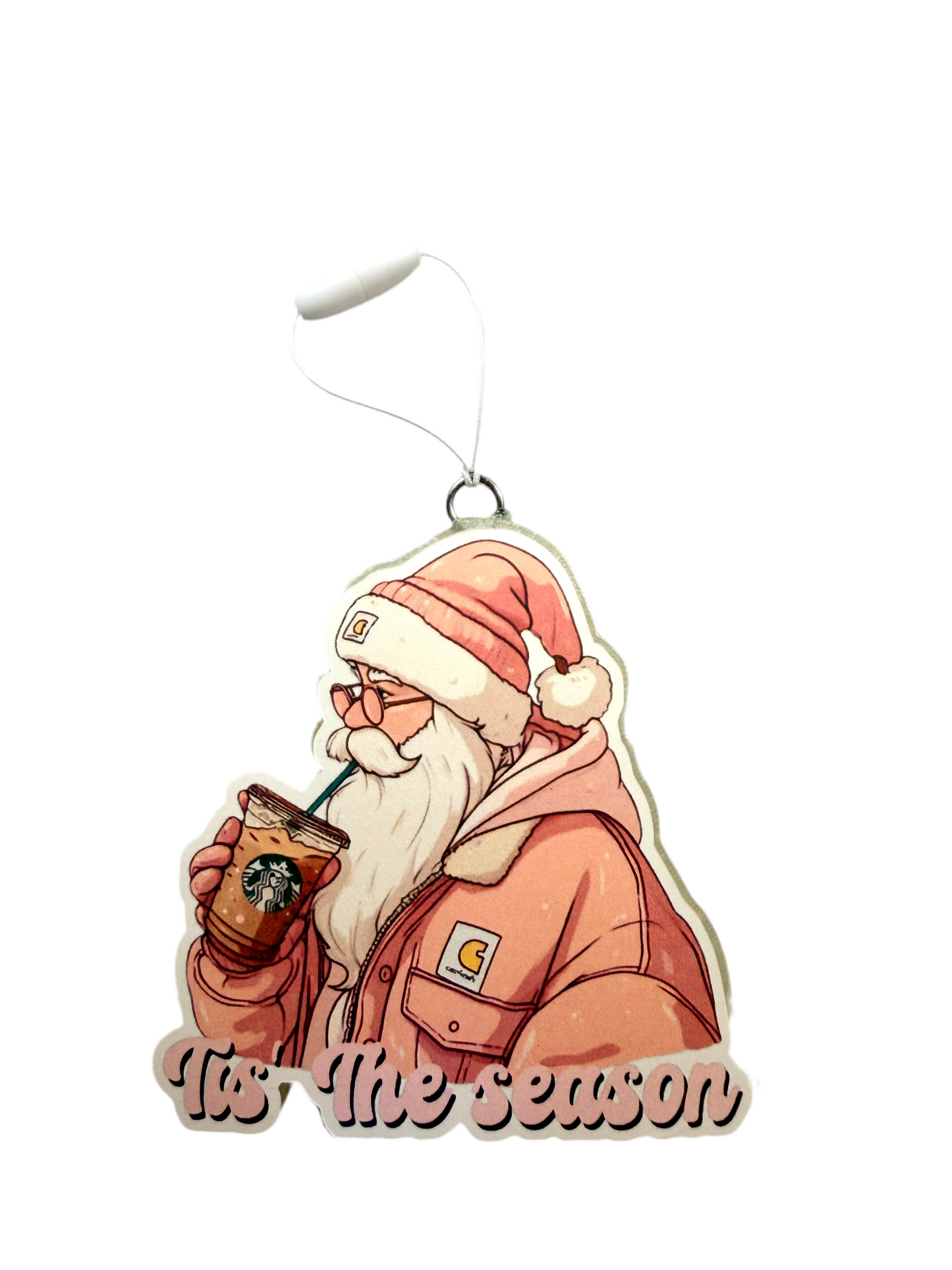 Starbies Santa car freshie - Tis the season