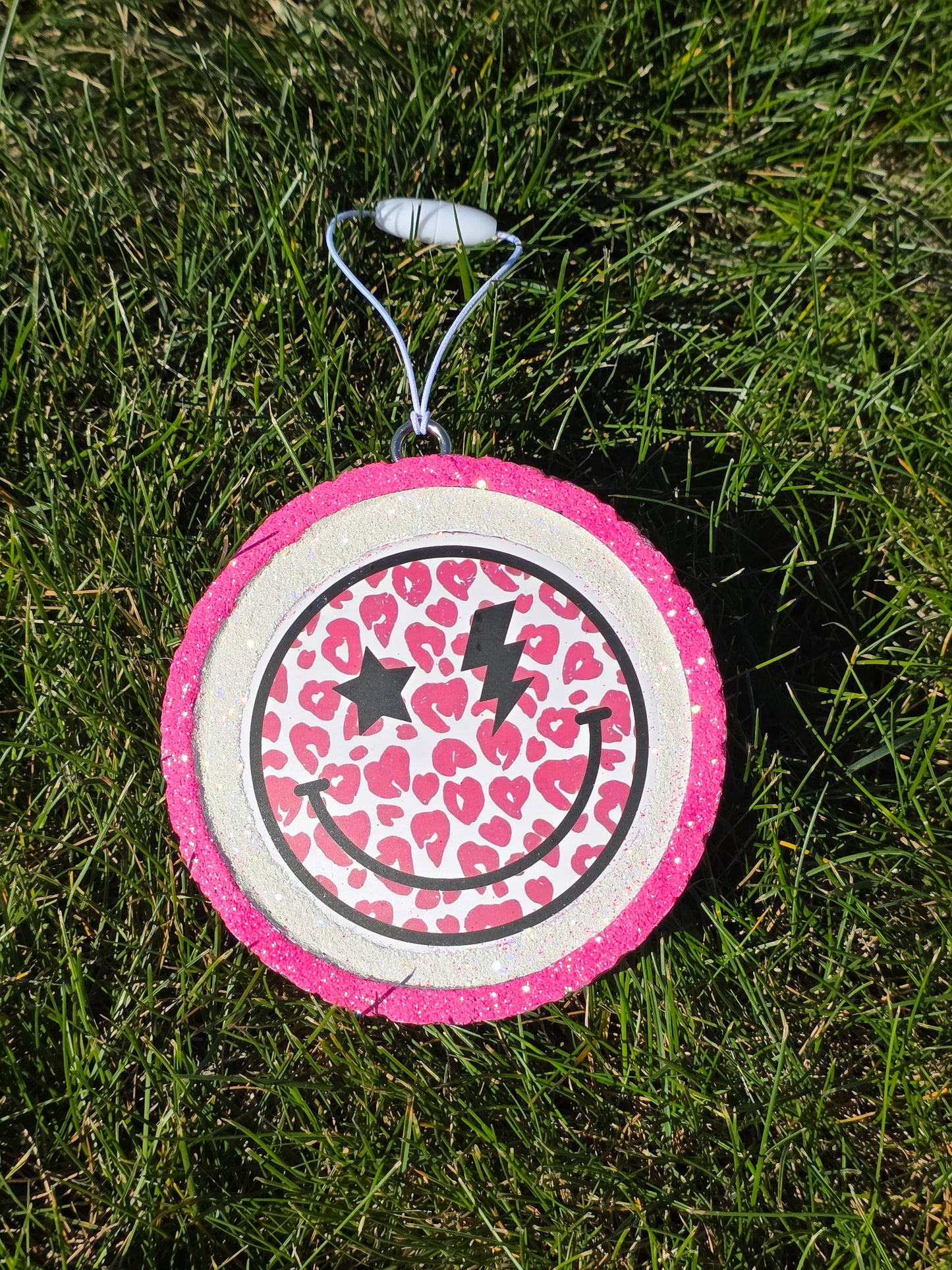 Smiley Card Stock Car Freshie- Scent Boomshakalaka