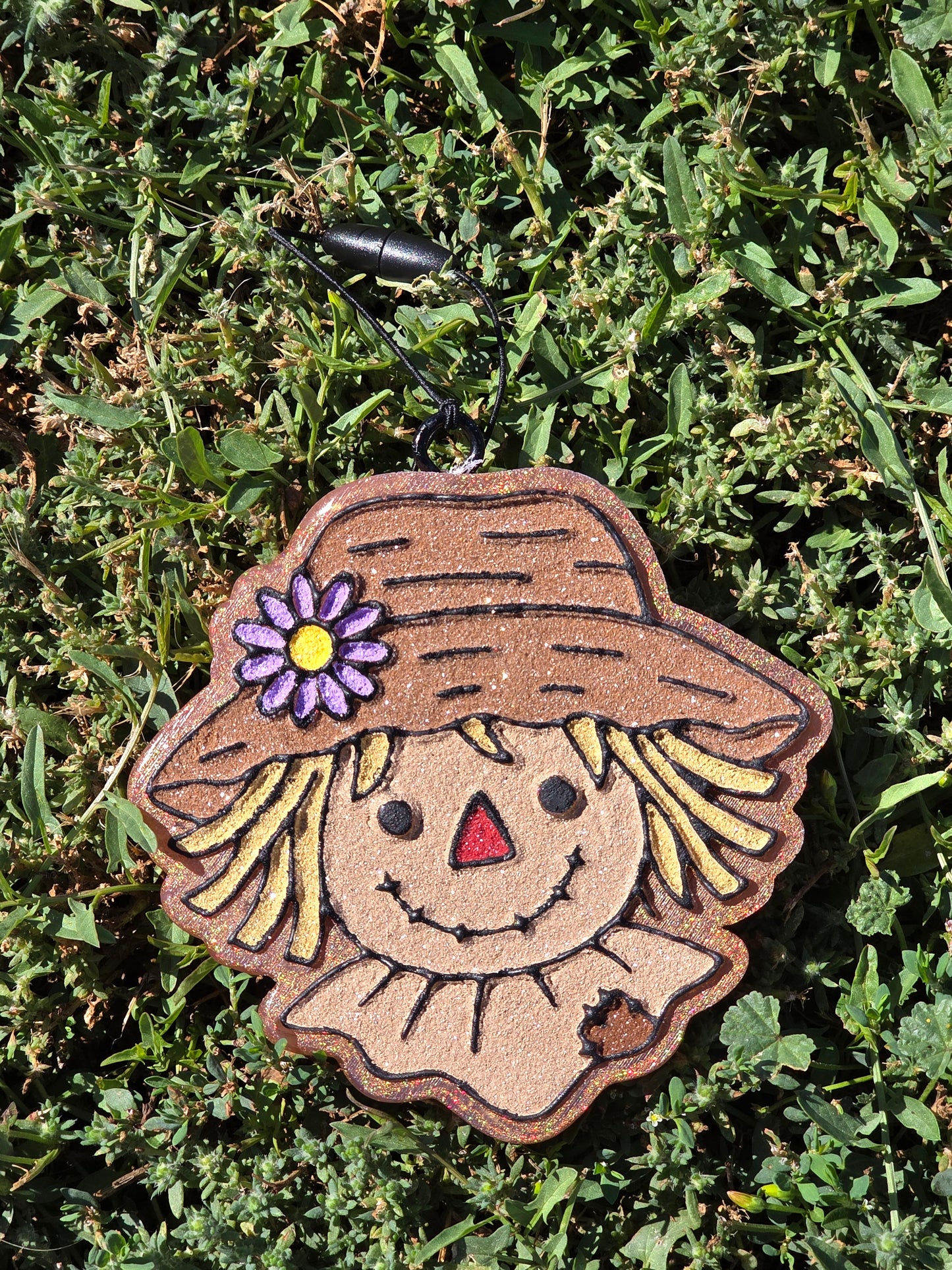 Scarecrow Car Freshie- Scent Cranberry Bliss