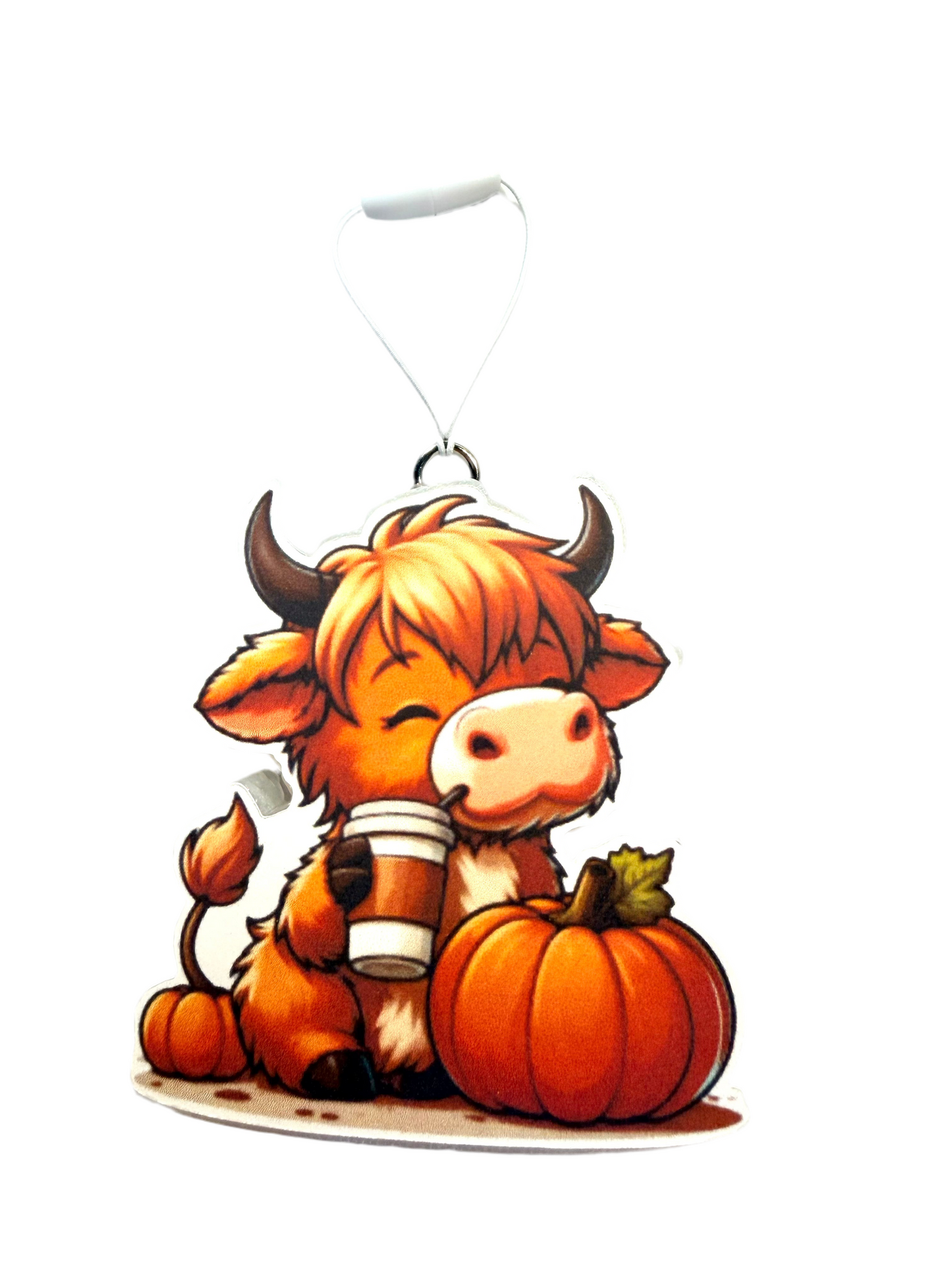 Fall Cow car freshie-Scent 1000 Wishes