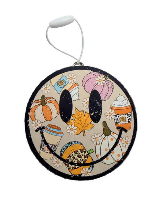 Fall smiley car freshie -Scent Home sweet home
