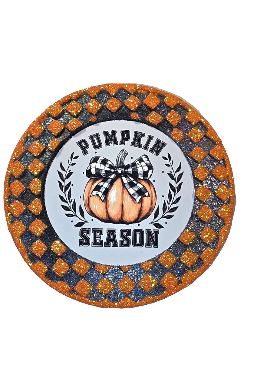 Pumpkin season car freshie  - Scent Vanilla Pumpkin Marshmallow