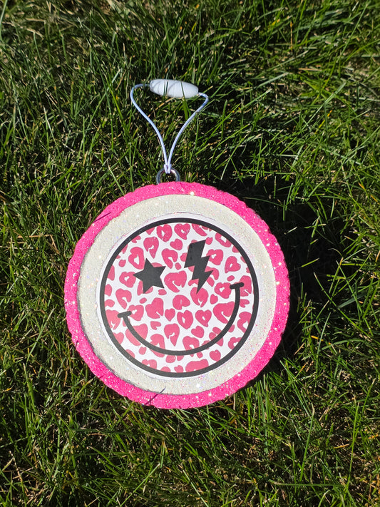Smiley Card Stock Car Freshie- Scent Boomshakalaka