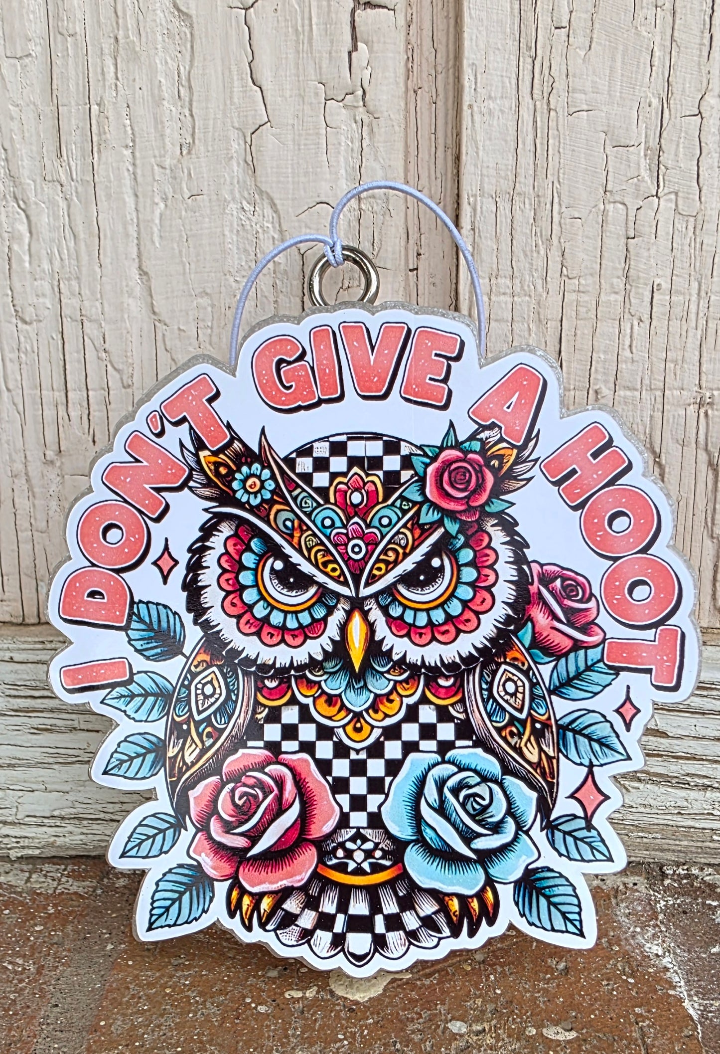 I don't give a hoot car freshie  - Scent Vanilla