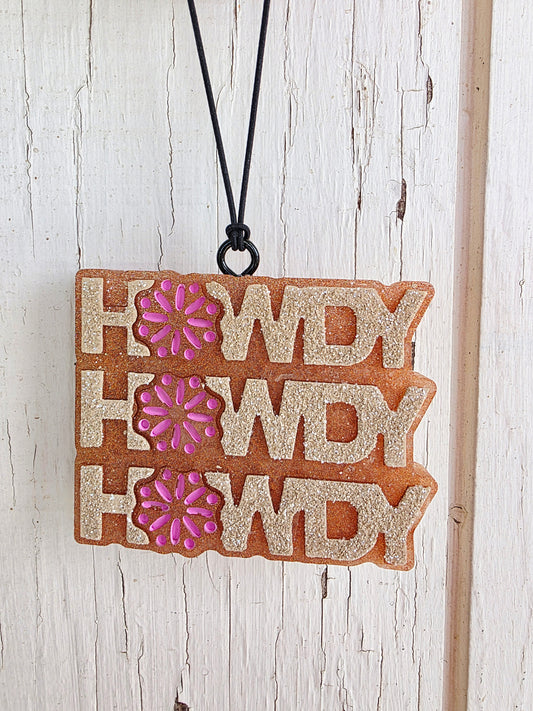 Howdy Car Freshie- Scent Sweater Weather