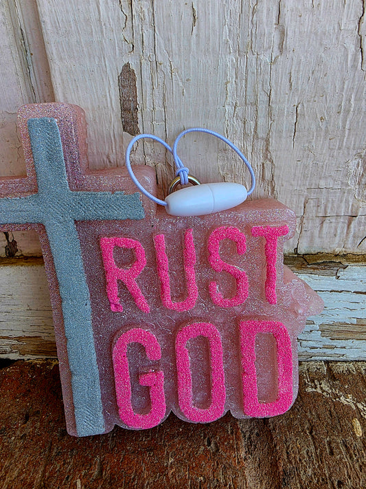 Trust God Car Frieshie- Scent Peach Sherbet