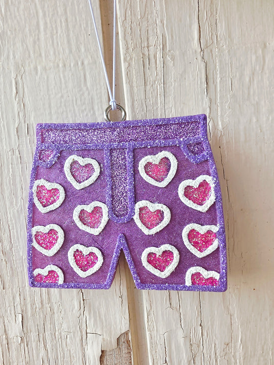 Heart Boxer Shorts Car Freshie- Scent Viva La Juicy