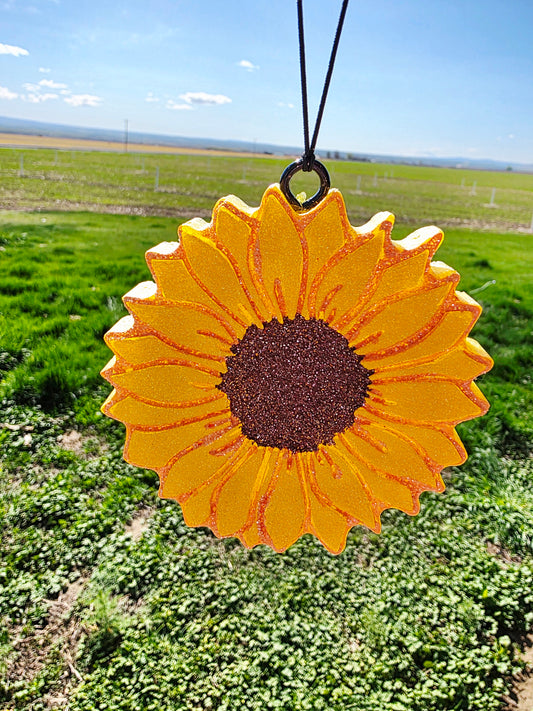 Sunflower Car Frieshie- Scent Rainbow Sherbet