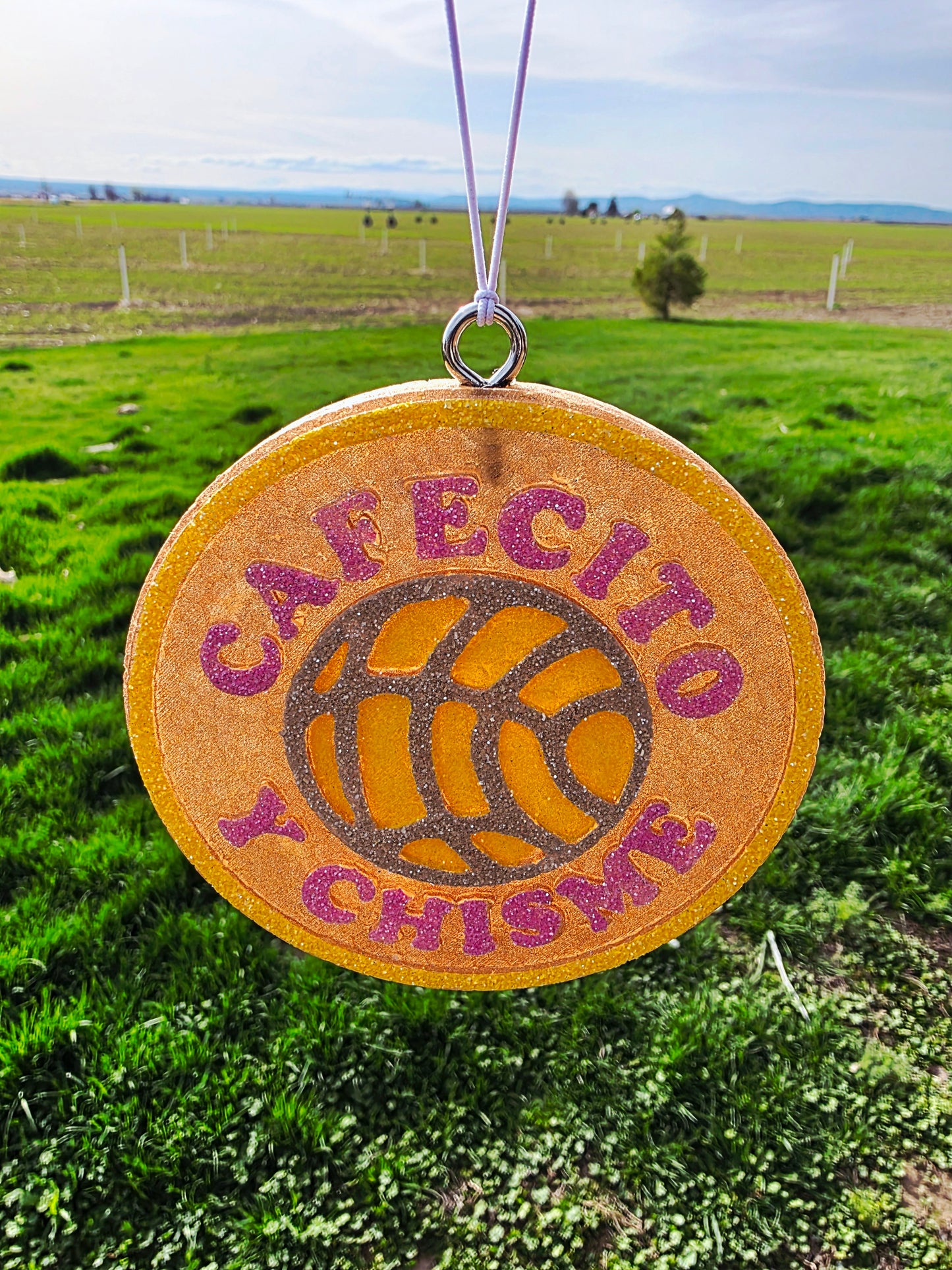 Cafecito Y Chisme Car Frieshie- Scent Lemon Blueberry Crumble