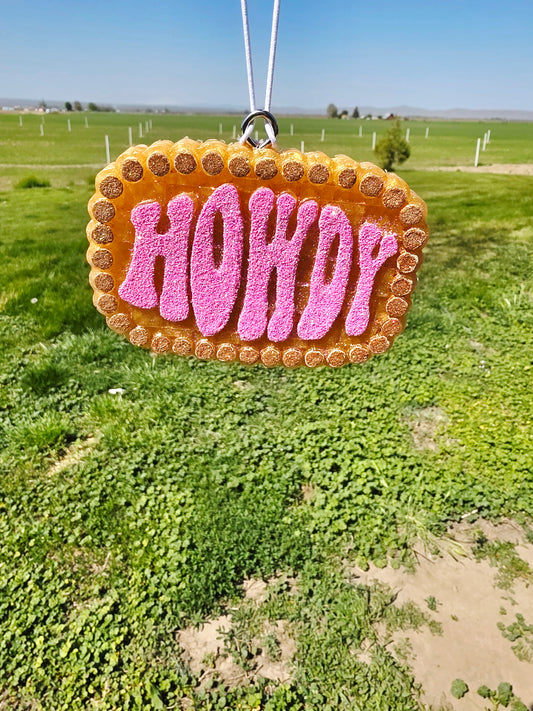 Howdy Car Freshie- Scent Vanilla Pumpkin Marshmallow