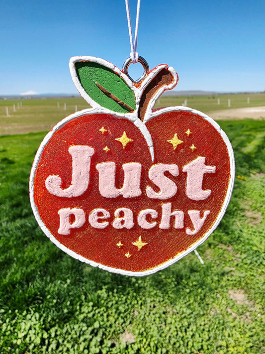 Just Peachy Car Freshie- Scent Peach Sherbet