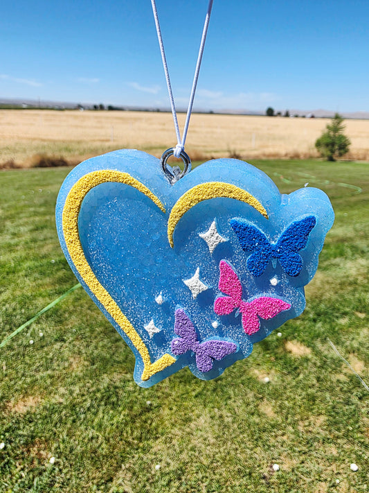 Heart butterfly car freshie  - Scent Jax Teller
