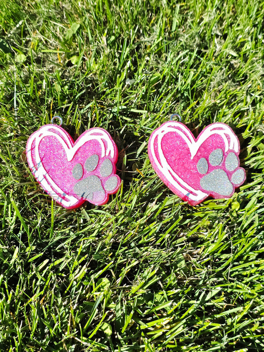 Heart paw Car Freshie Vent Clips- Scent Gummy Bears