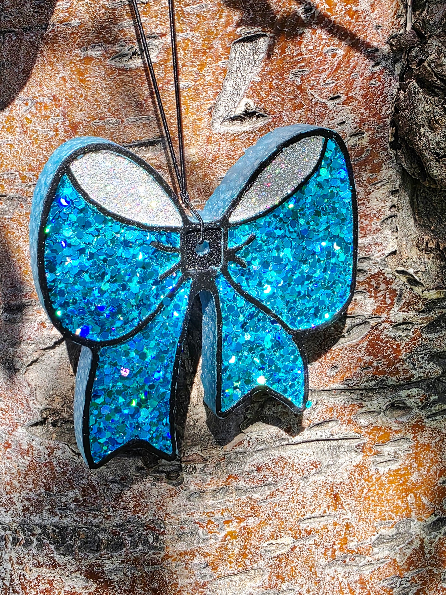 Blue Bow Car Freshie- Scent Blueberry Cheesecake