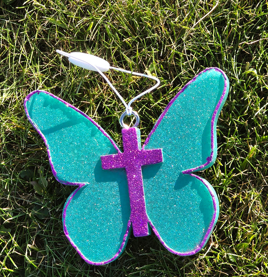Butterfly cros Car Freshie- Scent Trophy Wife