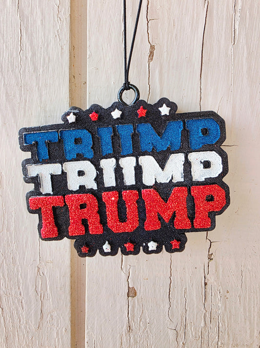 Trump Car Freshie- Scent Winter Candy Apple