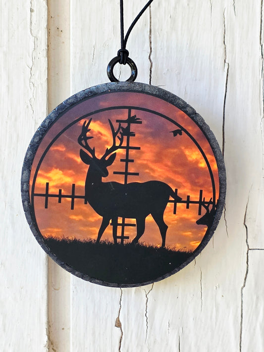 Deer Scope Car Freshie- Scent Black Ice
