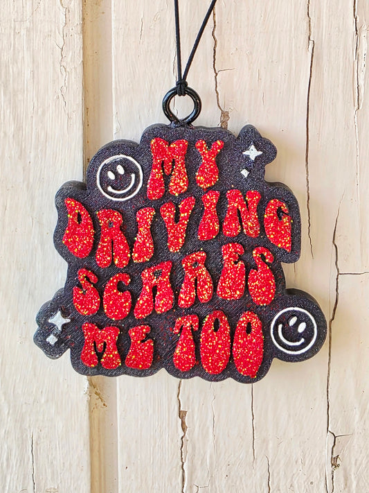 My Driving Scares Me Car Frieshie- Scent Winter Mystery Mix